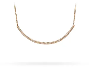 Curved Bar Diamond Necklace