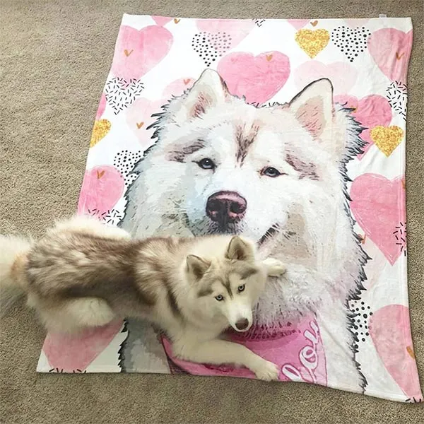 Custom Pet Art Fleece Blanket