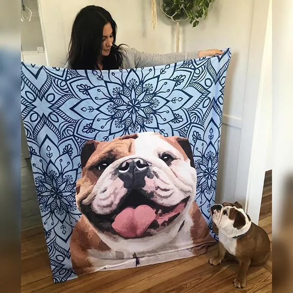 Custom Pet Art Fleece Blanket