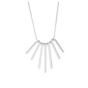 Dazzling Silver Tassel Necklace for Women