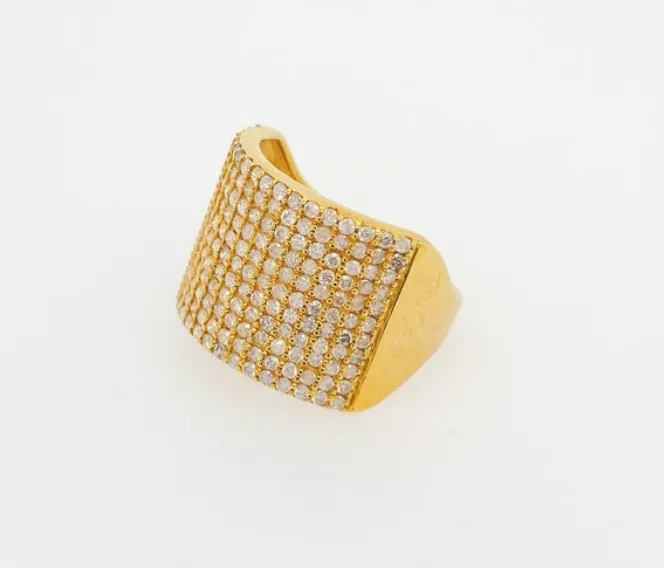 Disco Ball Pave Diamond Ring