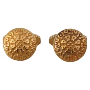 Dolce & Gabbana Elegant Gold Plated Brass Men's Cufflinks