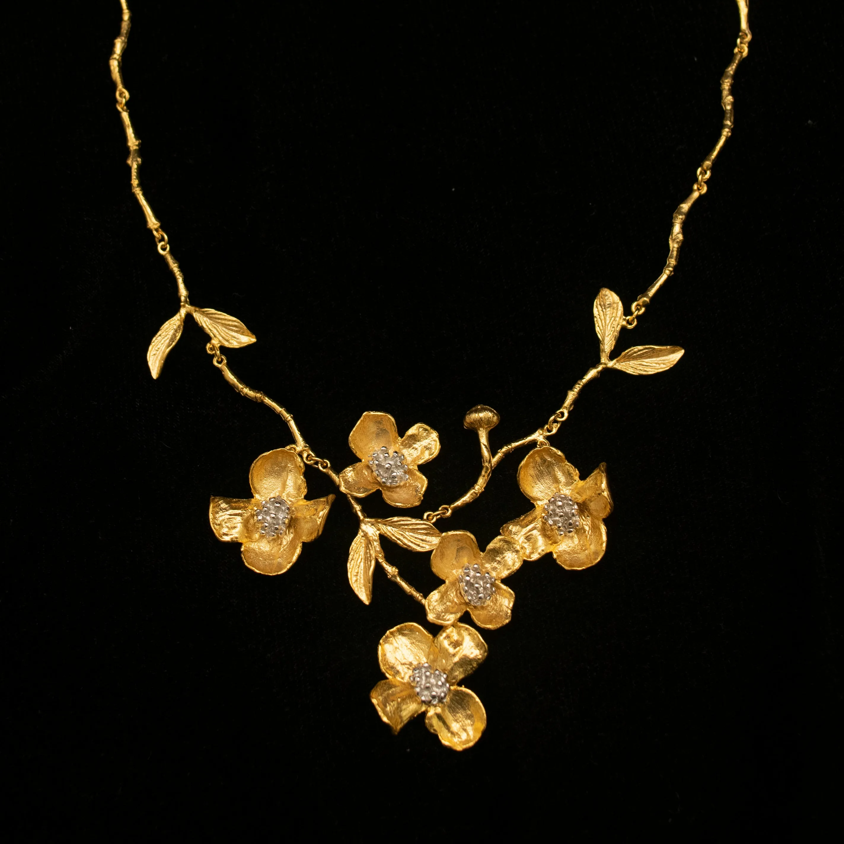 Fine Dogwood Statement Necklace