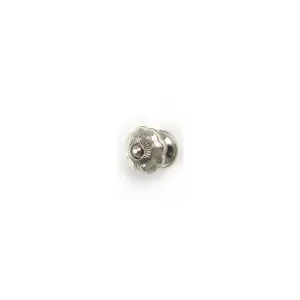 Glass Antique Silver Knob