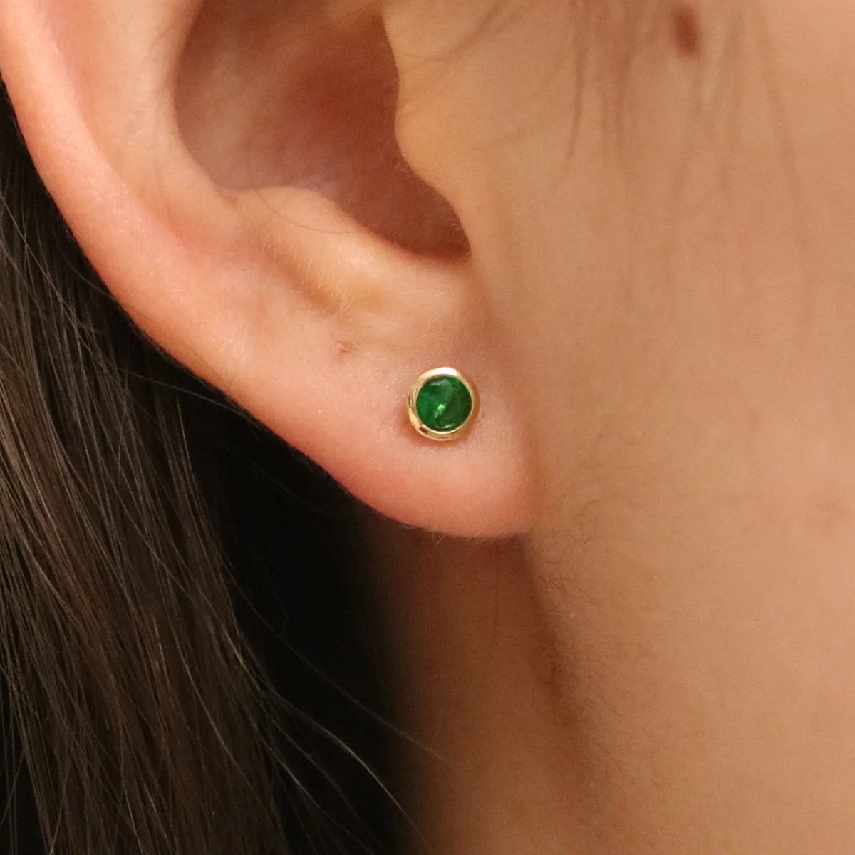 Green onyx studs