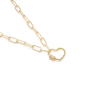 Heart Crystal Chain Necklace