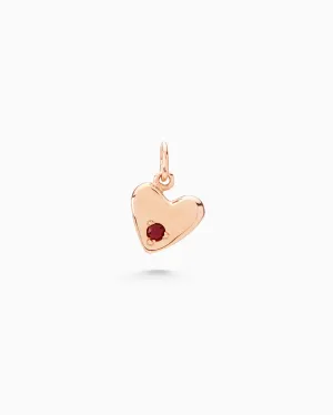 Heart Stone Pendant | Rose Gold