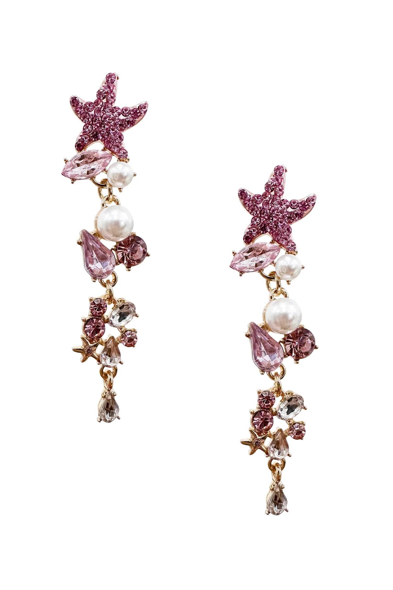 Isabel Pink Drop Earrings