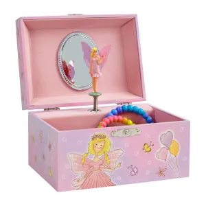 Jewelkeeper Girl's Musical Jewelry Storage Box with Pink Fairy and Hearts Design, Dance