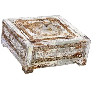 Jewelry box Alexandra House Living Blue Grey Mango wood 19 x 10 x 19 cm