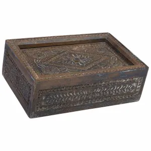 Jewelry box Alexandra House Living White Grey Mango wood 20 x 9 x 29 cm