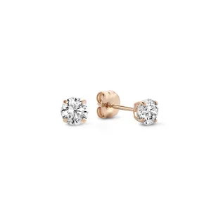 La Concorde Lourdes 14 karat rose gold ear studs with zirconia stone