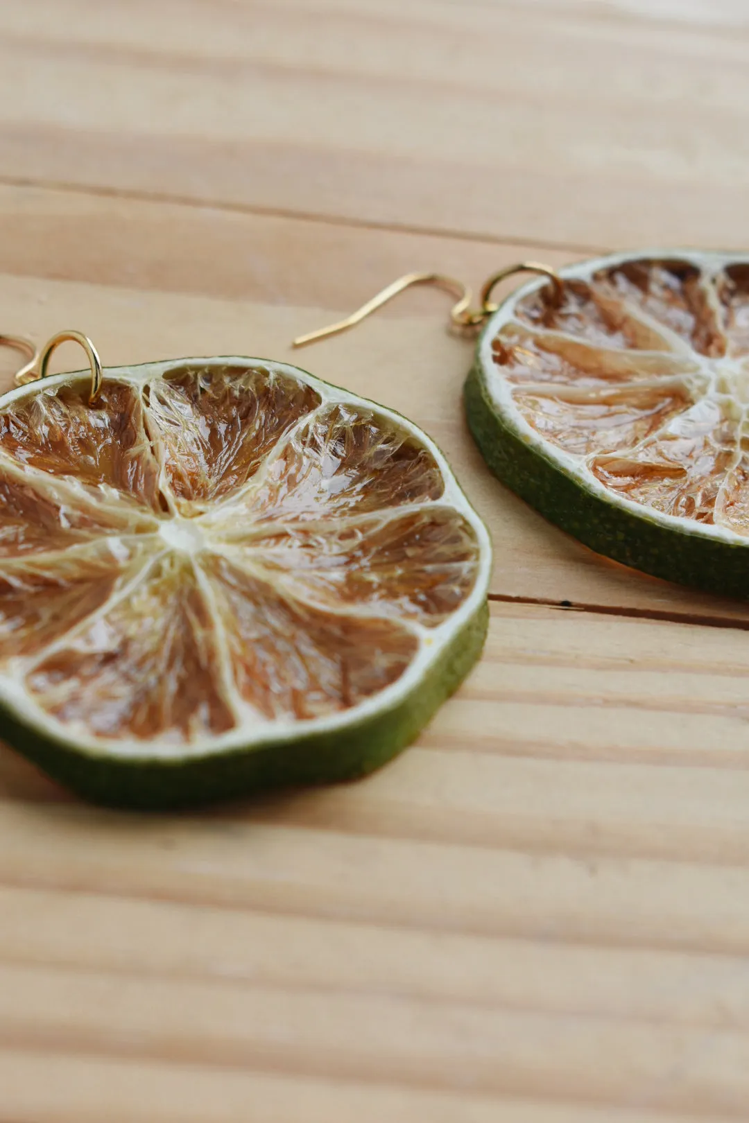 lime slice earrings