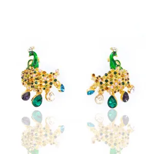 Lola Crystal Dangles - Peacock