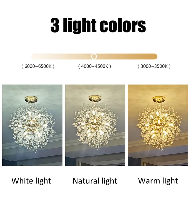 LYF Firework LED Modern Crystal Chandelier