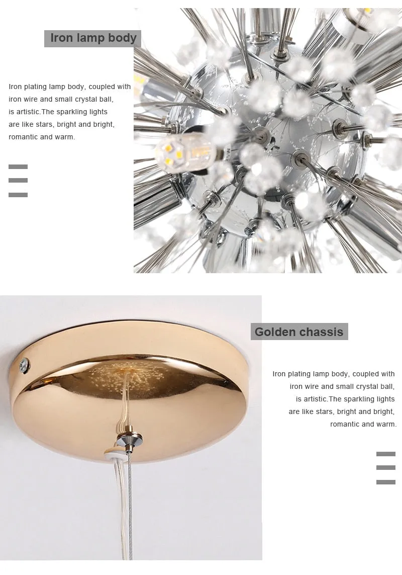 LYF Firework LED Modern Crystal Chandelier