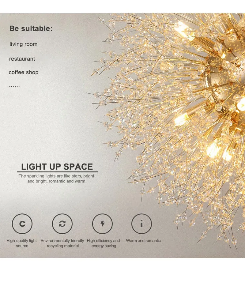 LYF Firework LED Modern Crystal Chandelier