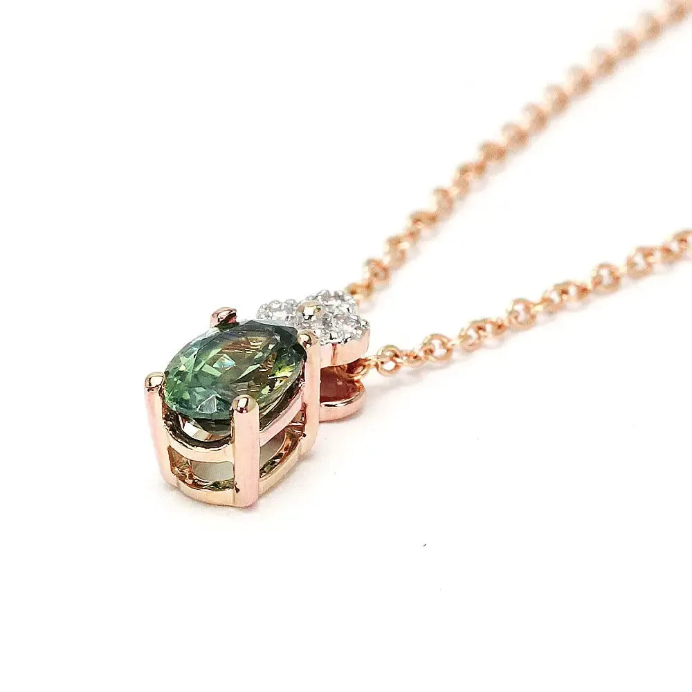 Marisela Natural Teal Sapphire Pendant