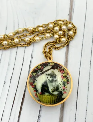 Mildred Kitten Pendant Necklace