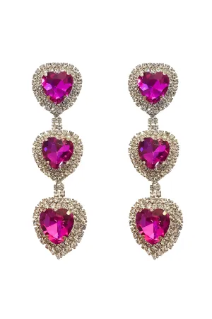 Miliani Fuchsia Diamante Earrings