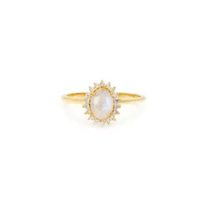 Mini Antiquity Ring | 14k Gold & Moonstone