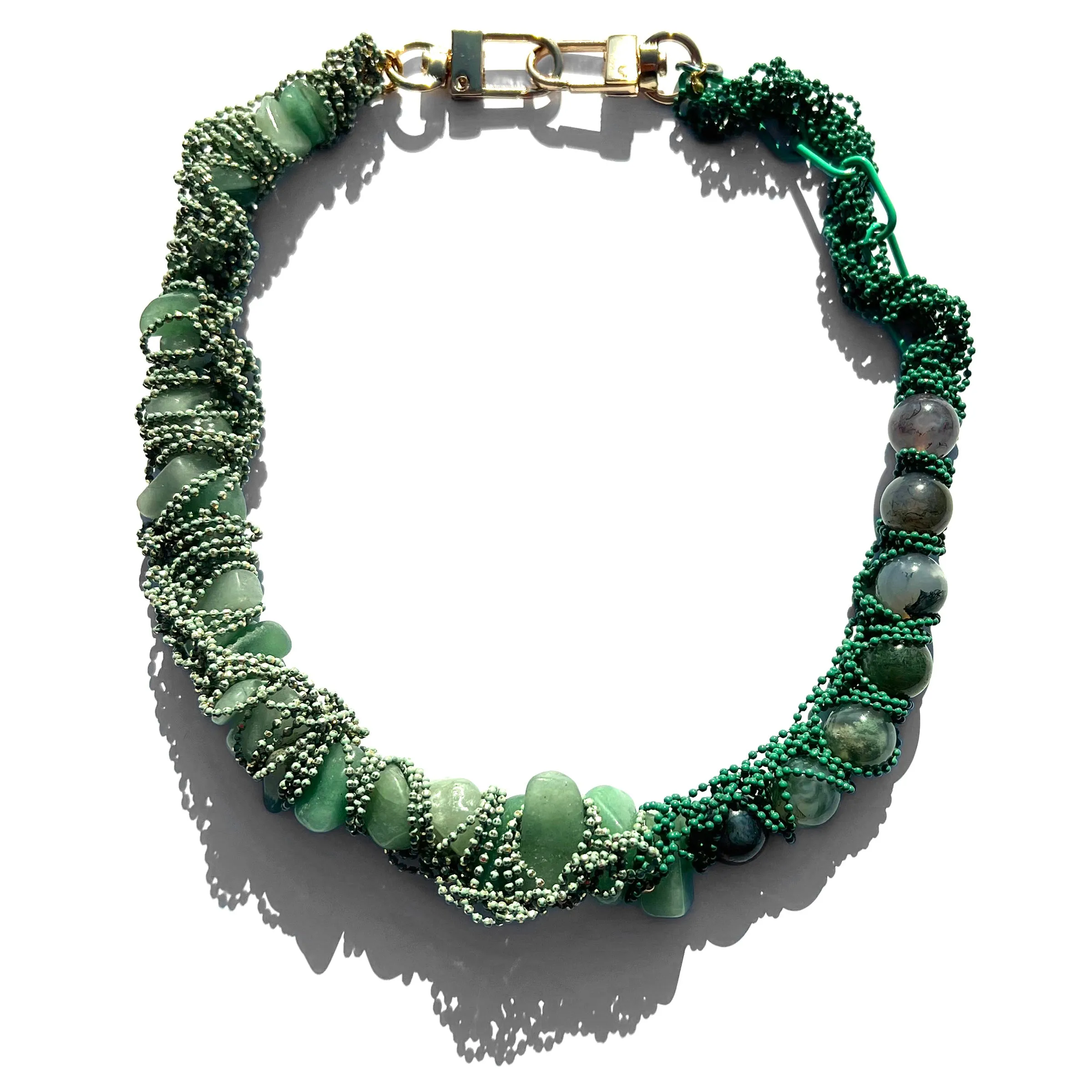 MPR x THE IMAGINARIUM: Rough   Sphere Green Gems Necklace