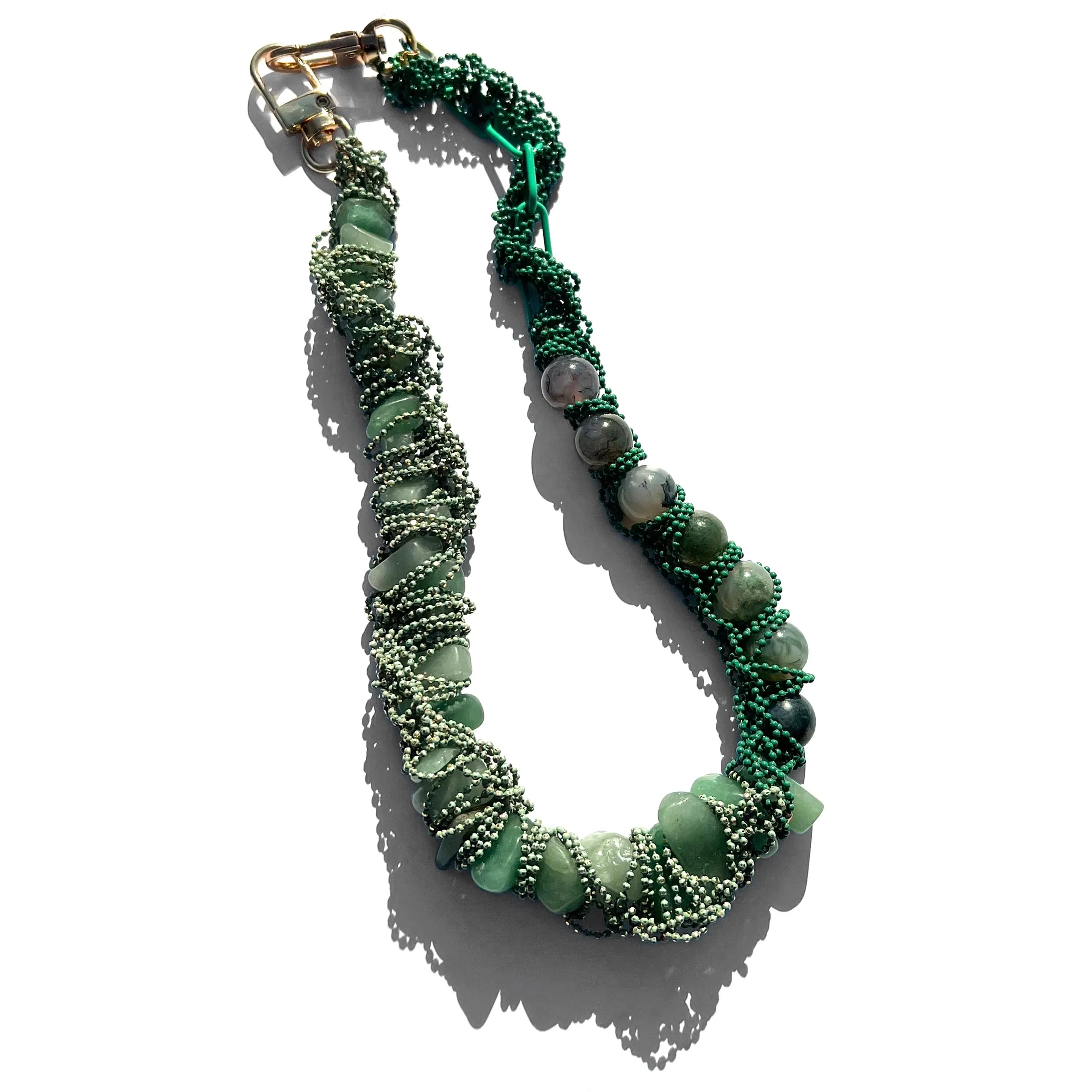 MPR x THE IMAGINARIUM: Rough   Sphere Green Gems Necklace