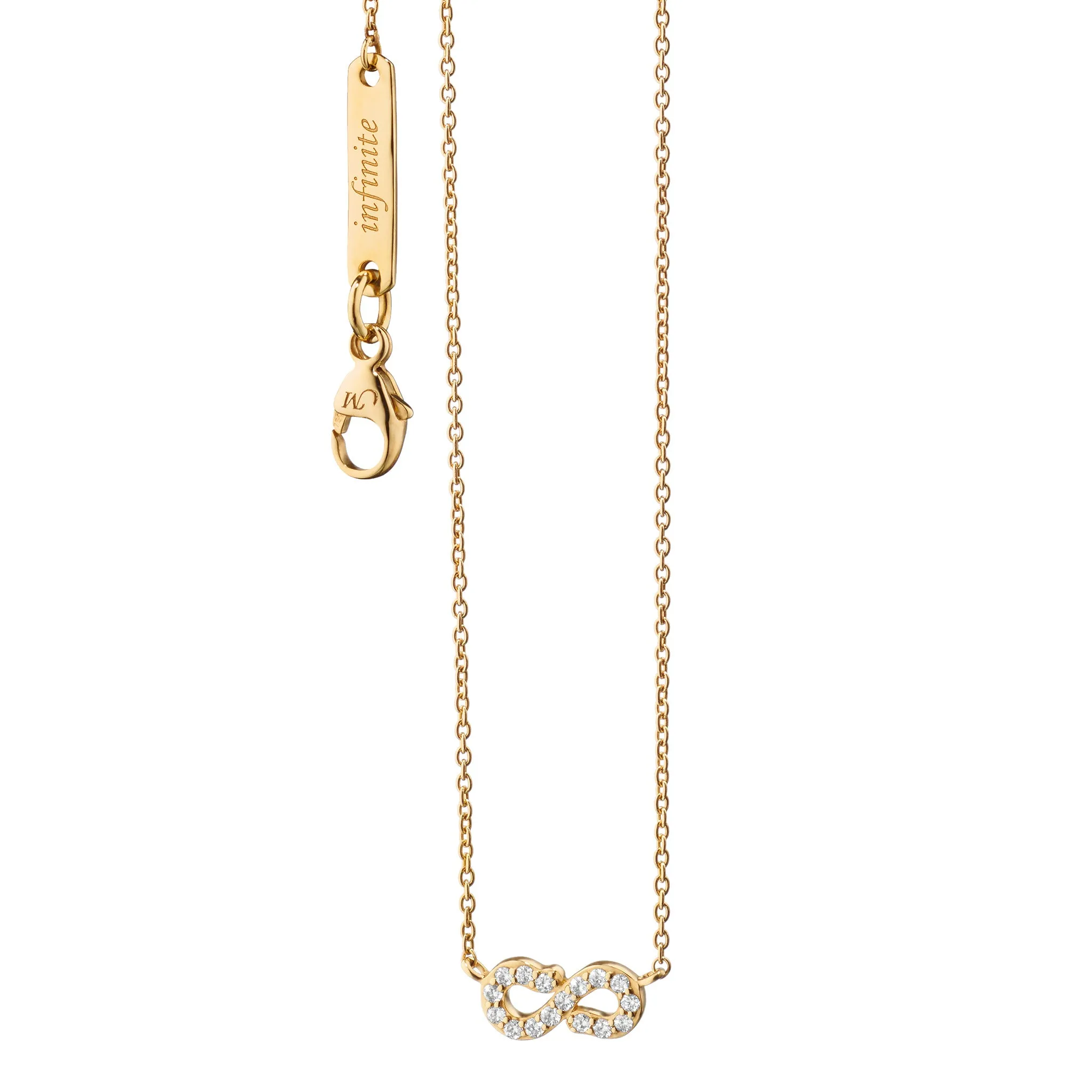 Pave Diamond Infinity Necklace