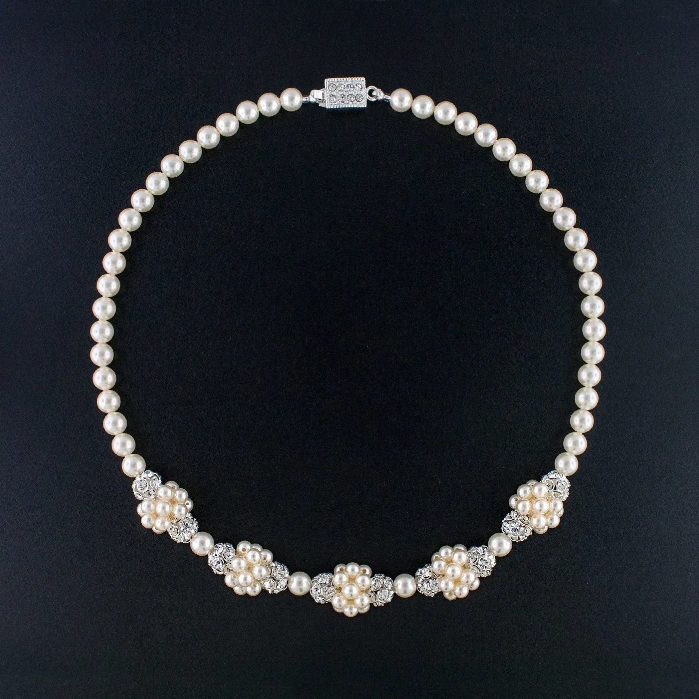 Pearl Cluster Necklace