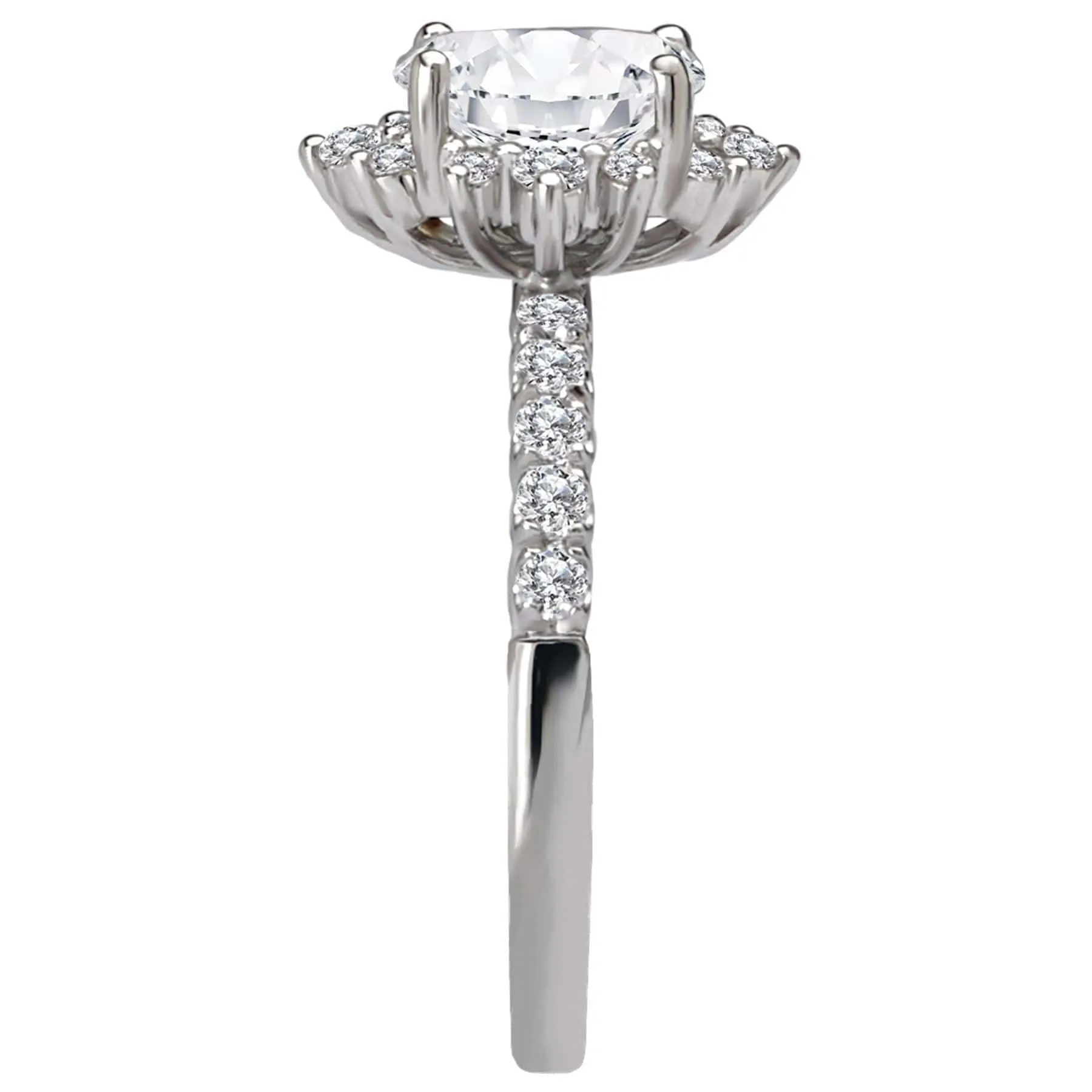 " The Argentina" Halo Semi-Mount Diamond Ring