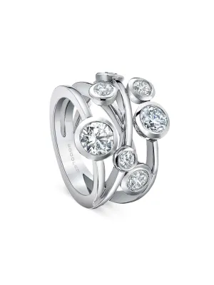 Raindance Seven Diamond Platinum Ring