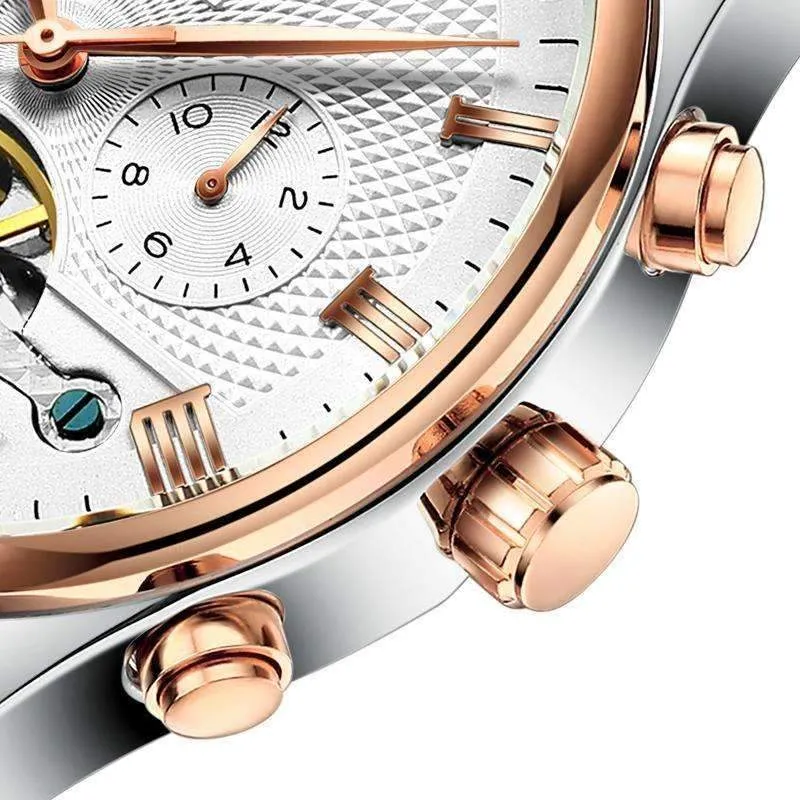 Rose Gold Mechanical Tourbillon Watch