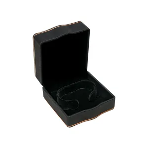 Rose Gold Trim Bangle Box Black