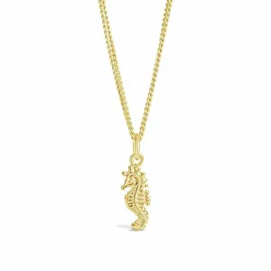 Seahorse Pendant | Gold