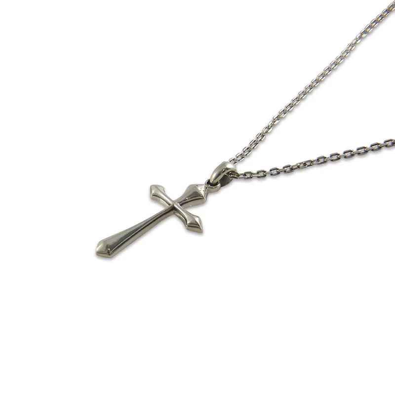 Shinny Cross Sterling Silver Necklace