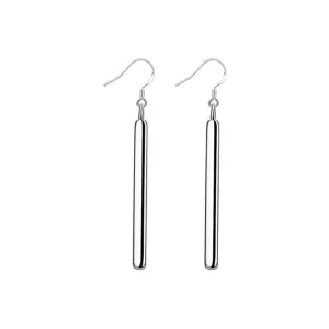 Silver Bar Drop Earrings for Women by Hollywood Sensation