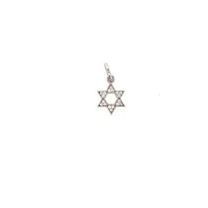 Small Diamond Star of David Charm