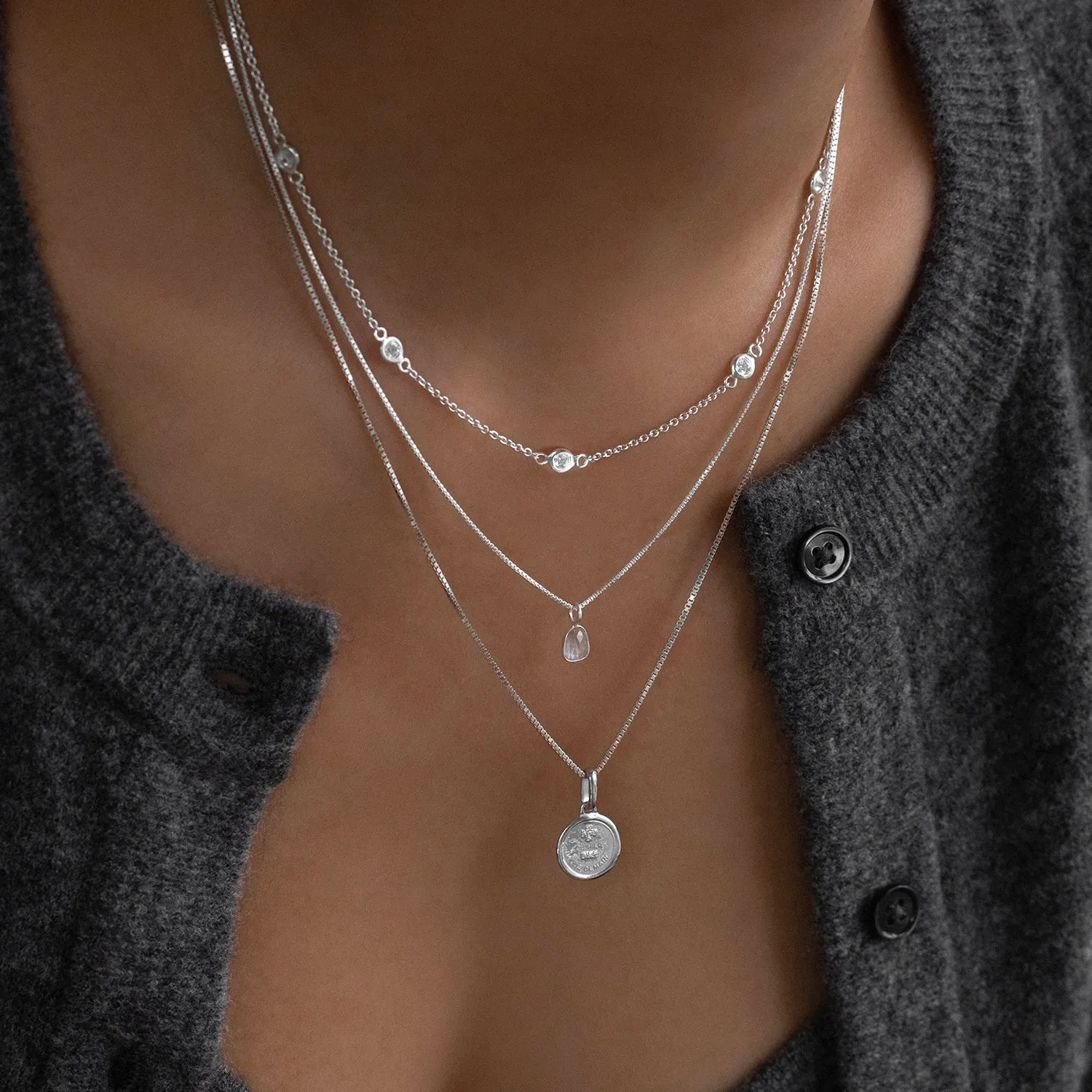 Sofia Slice Necklace | Moonstone