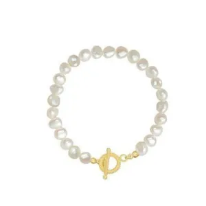 Sophisticated Baroque Freshwater Pearl Bracelet