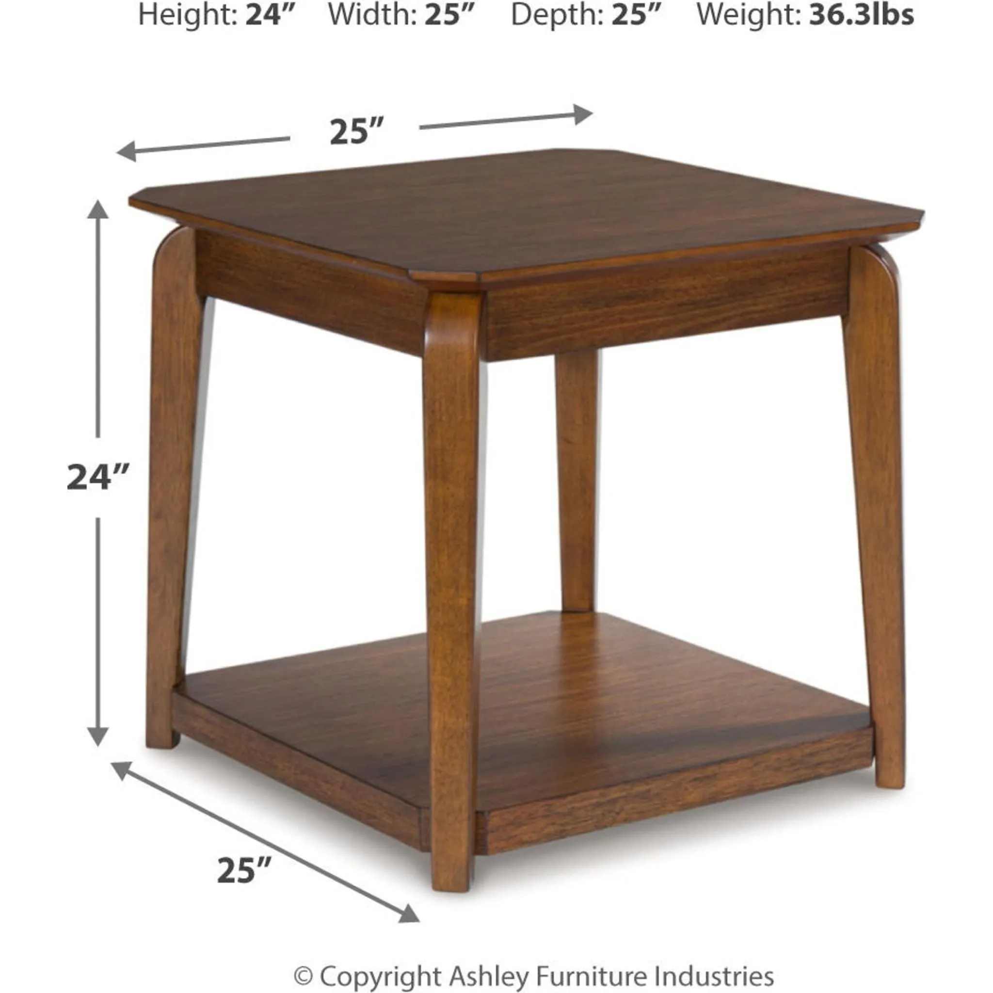 Trenmour End Table - Medium Brown