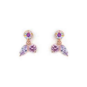 Willow Stud Earrings [Unicorn/Lavender/Pink gems]