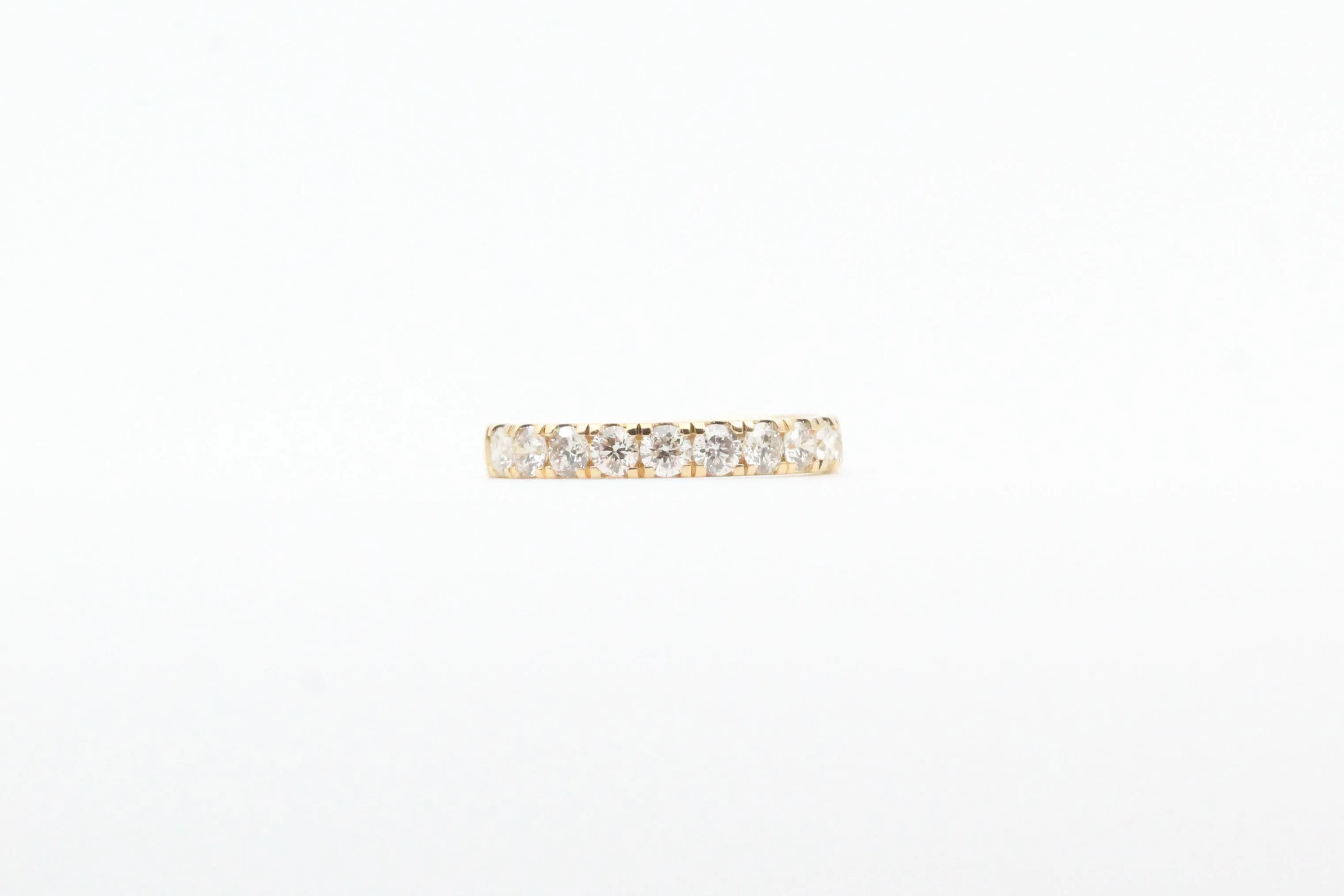 Yellow Gold Diamond Straight Band